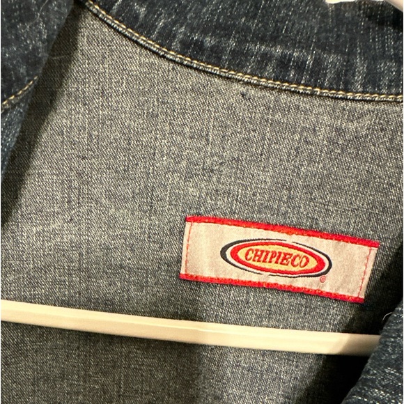 Vintage “Chipieco” denim jacket Jean Shirt Button Front Straight Sleeves Women’s - Picture 5 of 8